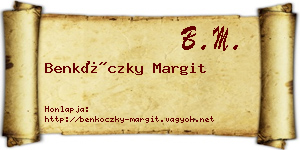 Benkóczky Margit névjegykártya